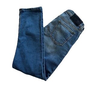 Fidelity Jimmy Slim Straight Med Wash Blue Stretch Denim Jeans-34x32 Minimalist